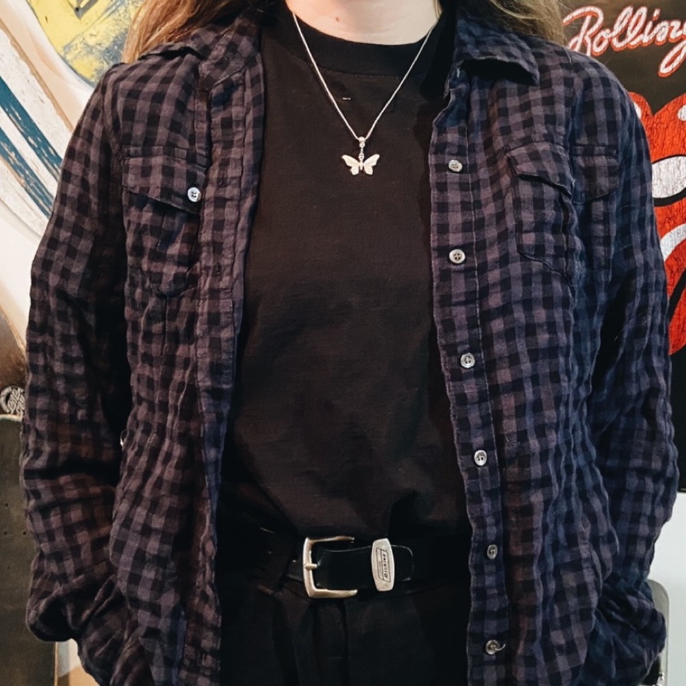Black Checkered Flannel